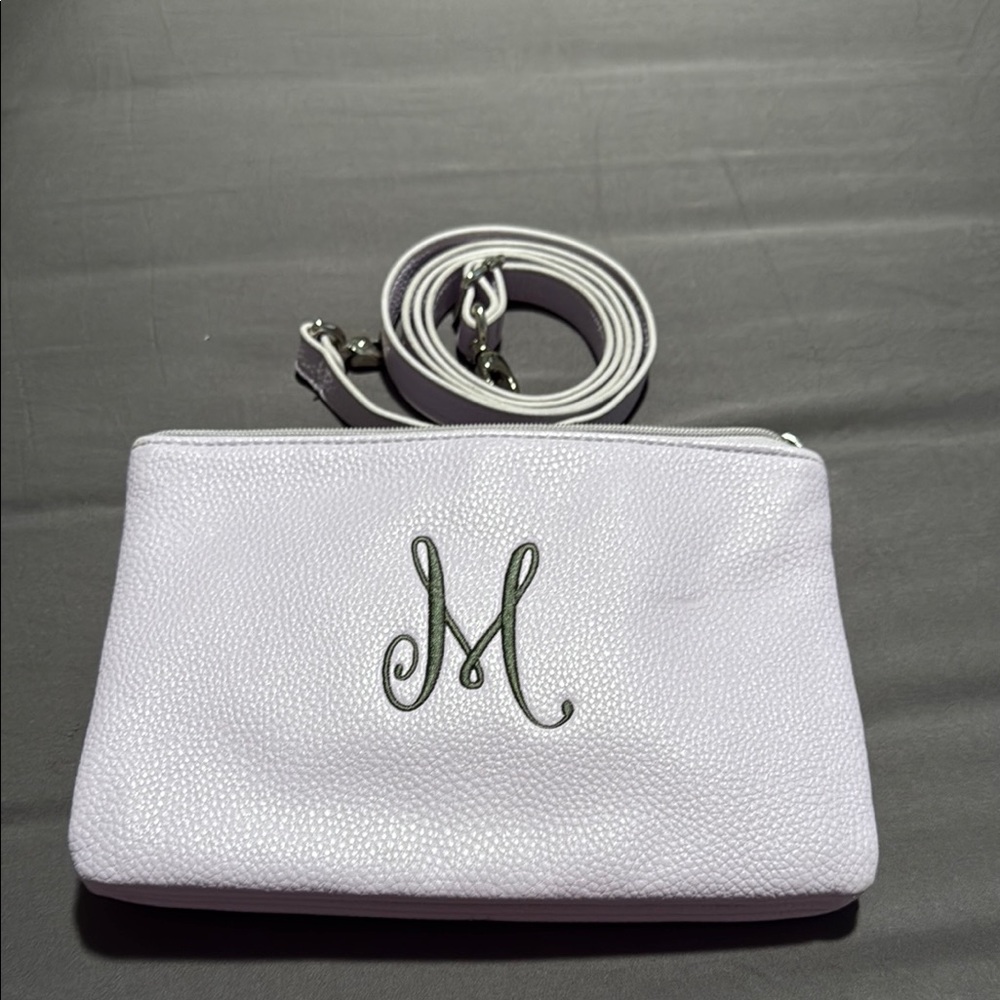 Elegant Lavender Monogrammed Clutch